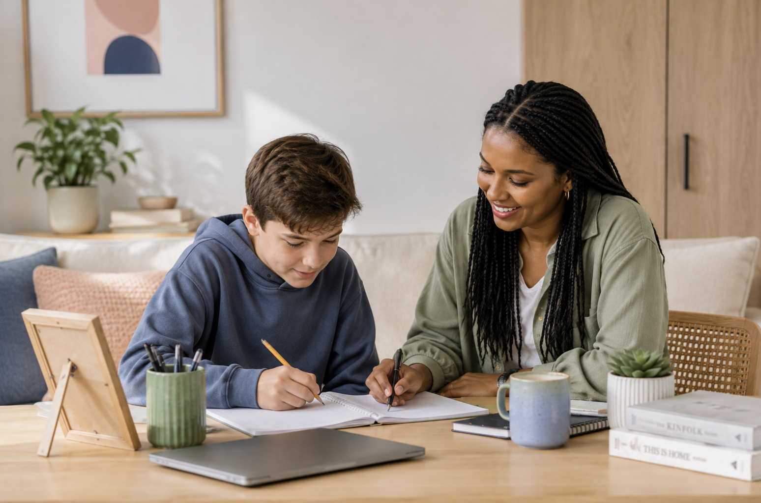 Tutor working one-on-one with a student
