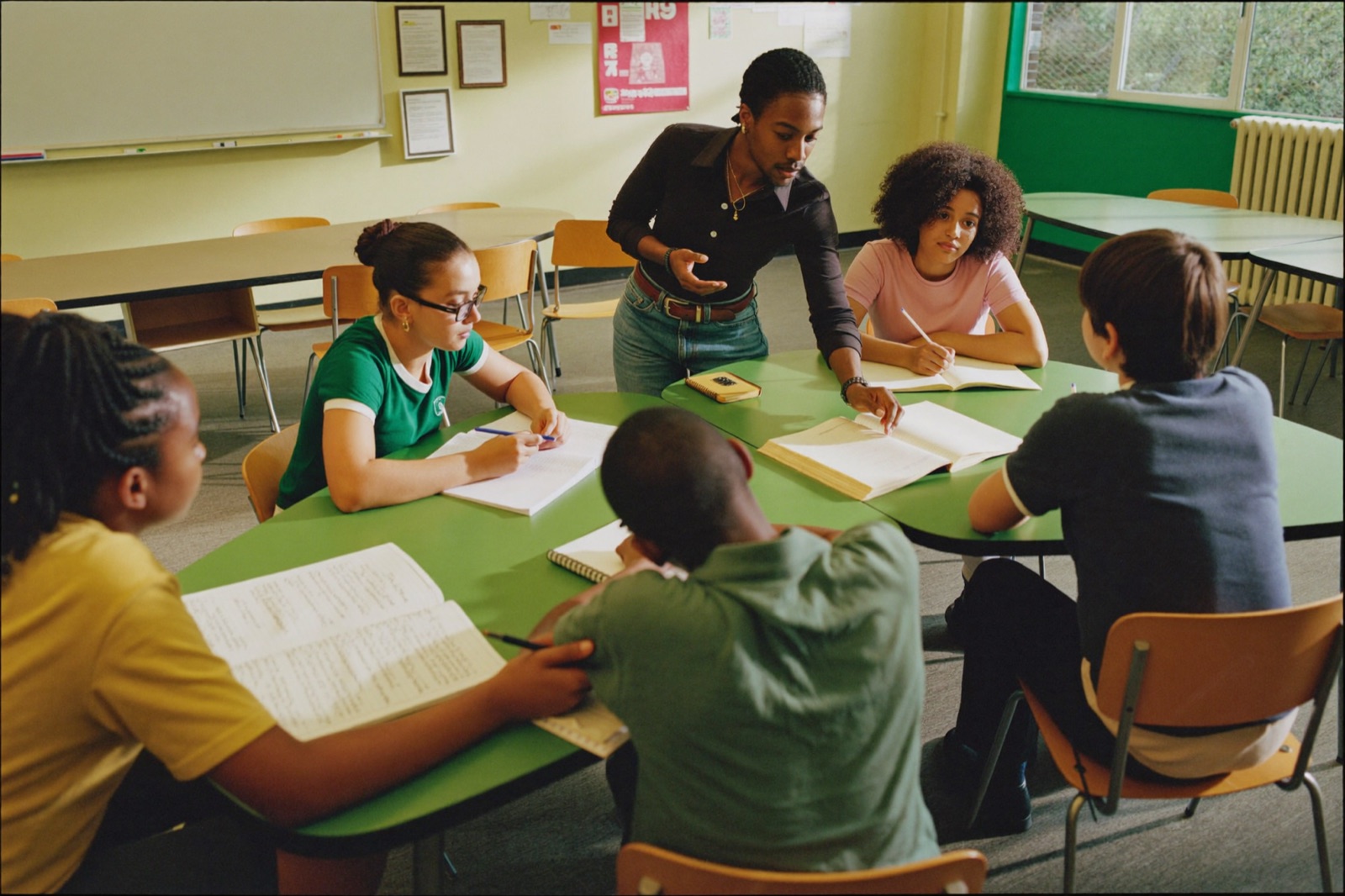 Small-group tutoring in a classroom